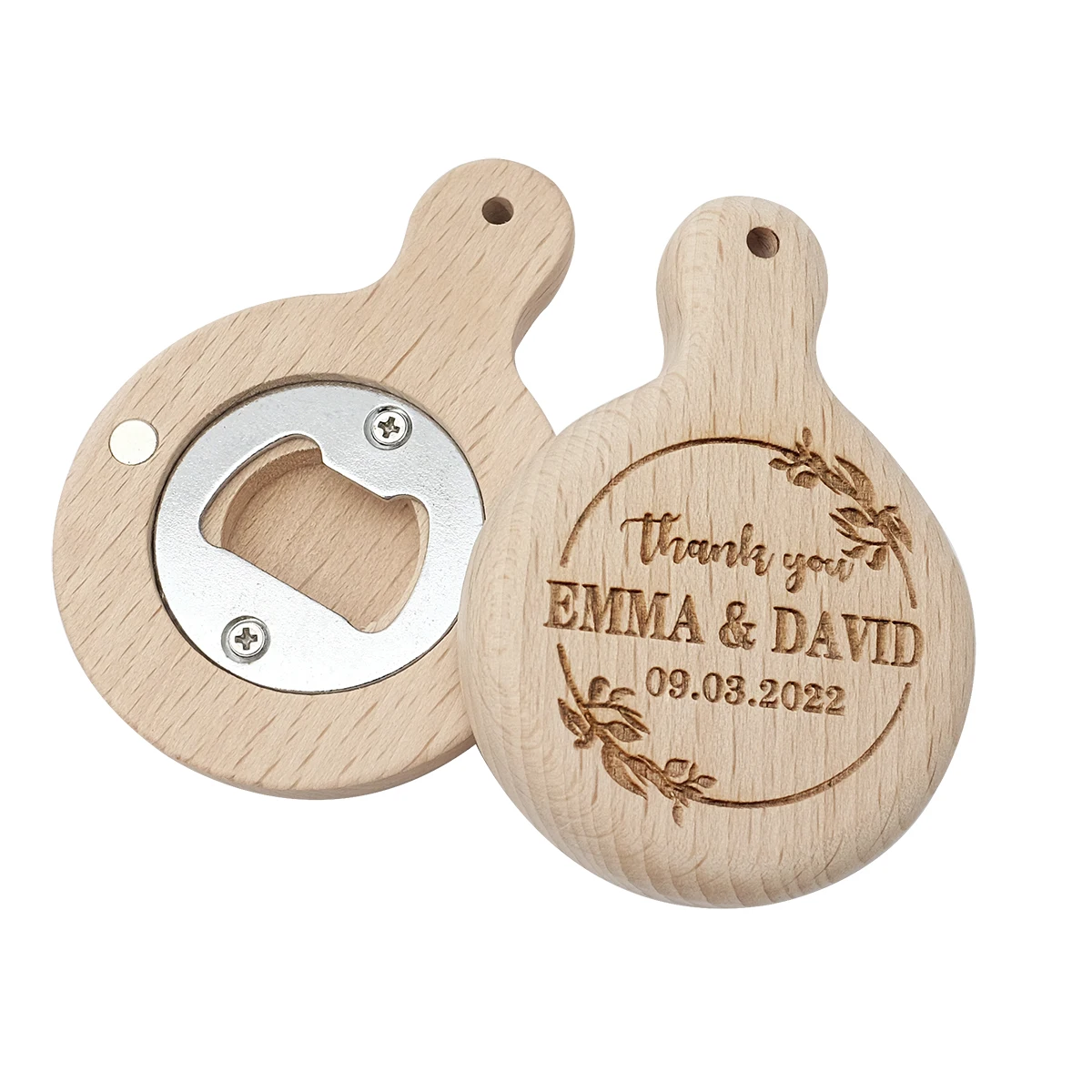 10 шт., деревянные открывалки для бутылок с гравировкой