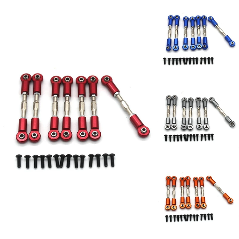

Metal Front And Rear Link Set Steering Rod Servo Rod For ZD Racing DBX-10 DBX10 1/10 RC Car Upgrades Parts ,Red