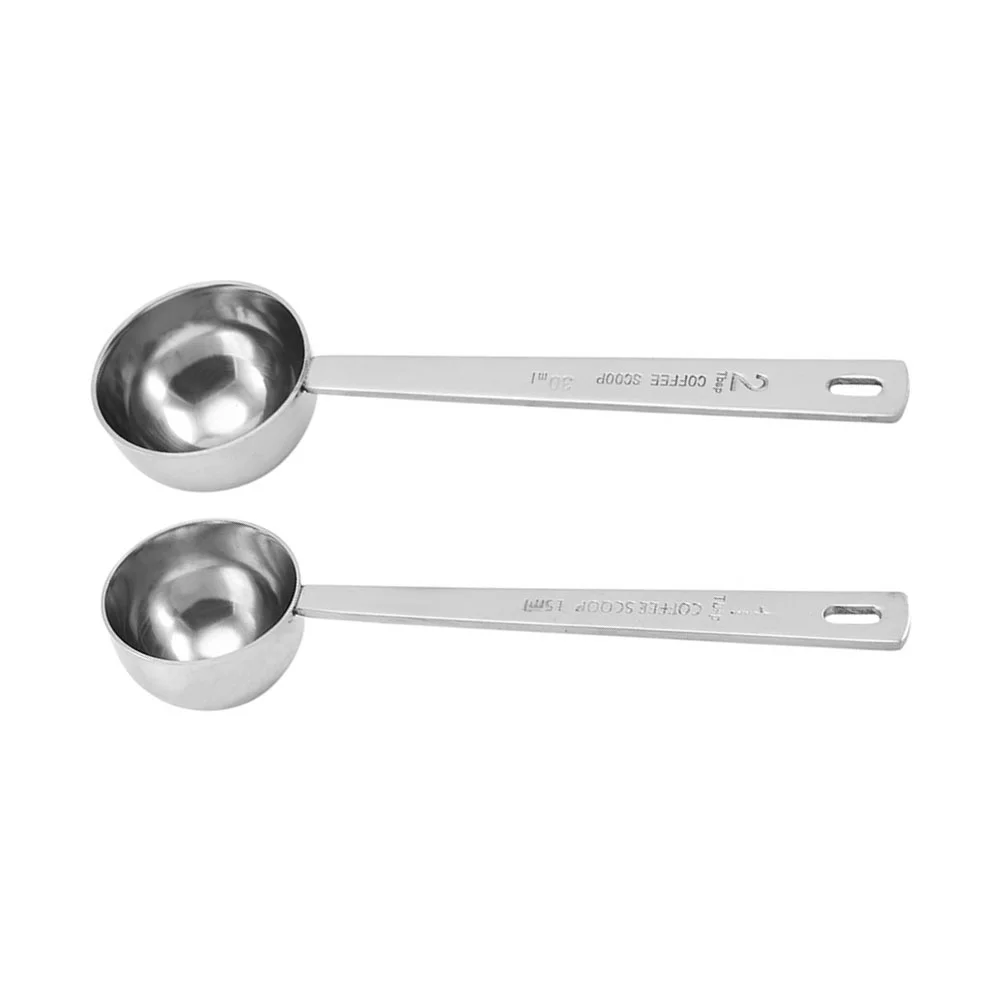 

2 Pcs Scale Seasoning Spoon Stainless Steel Measuring Spoons Scoop Collapsible Cups Magnetic Tool Set Coffee