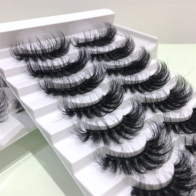 

8pairs Natural False Eyelashes Dramatic 20-25mm 3D Mink Lashes Thick Fake Eyelash Extension Faux Cils Makeup maquiagem