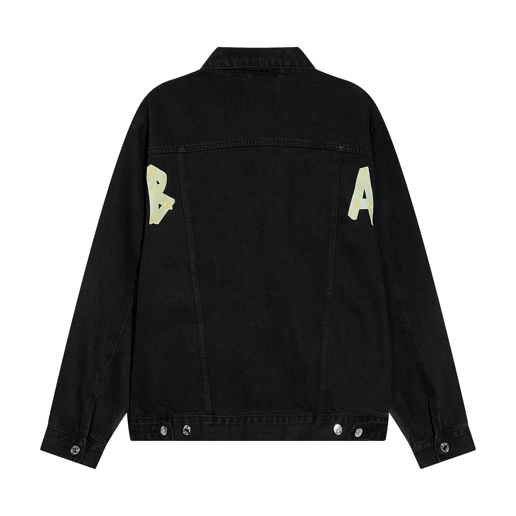 

Autumn New Back Print Letter Denim Jacket Men's Loose Streetwear Jacket