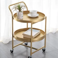 small coffee table trolley sofa side table light luxury living room with wheels corner table bedside simple storage table