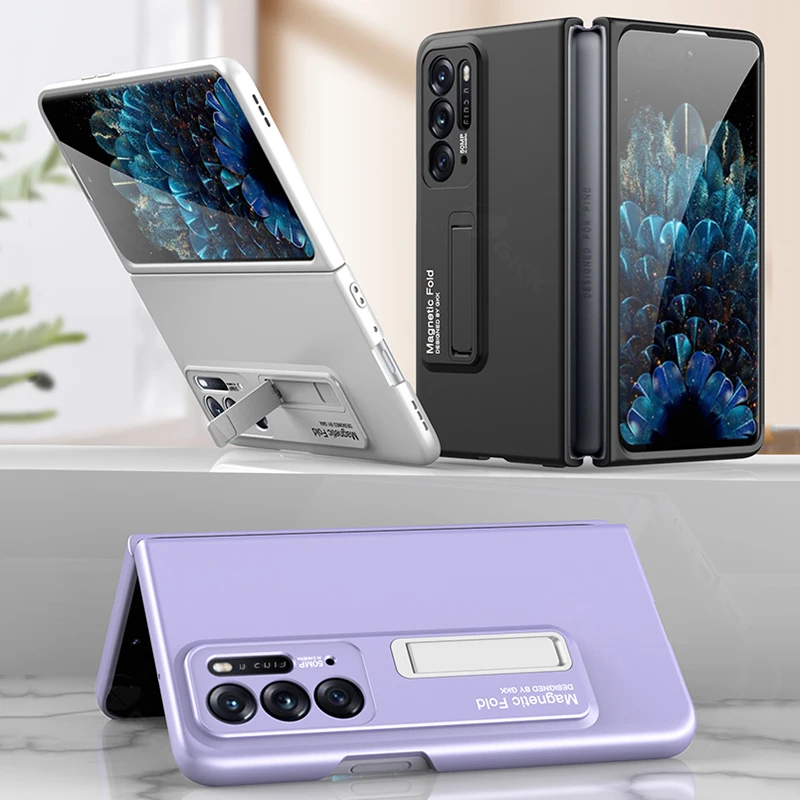 

GKK Original Slim Plastic Case For OPPO Find N Case All-included Magnetic Holder Hard Matte Phone Cover For OPPO Find N 5G Funda