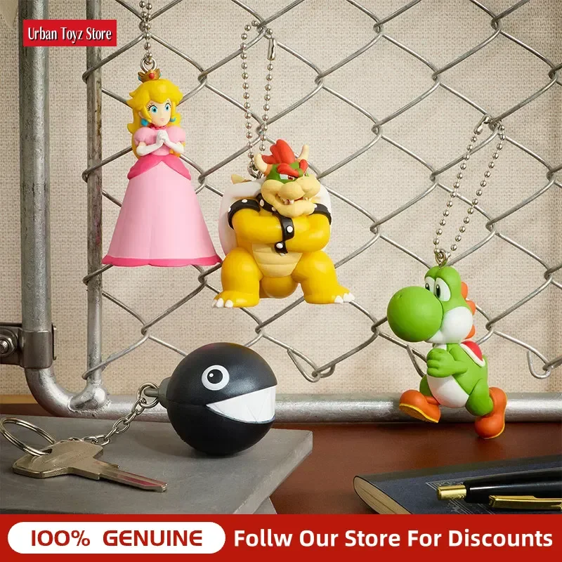 Фото Коллекционные мини-фигурки Bandai Super Mario Gashapon в слепых пакетах: брелоки, подвески (Персик, Йоши, Тоуд, Баузер) для сумок и телефонов, для фанатов №5