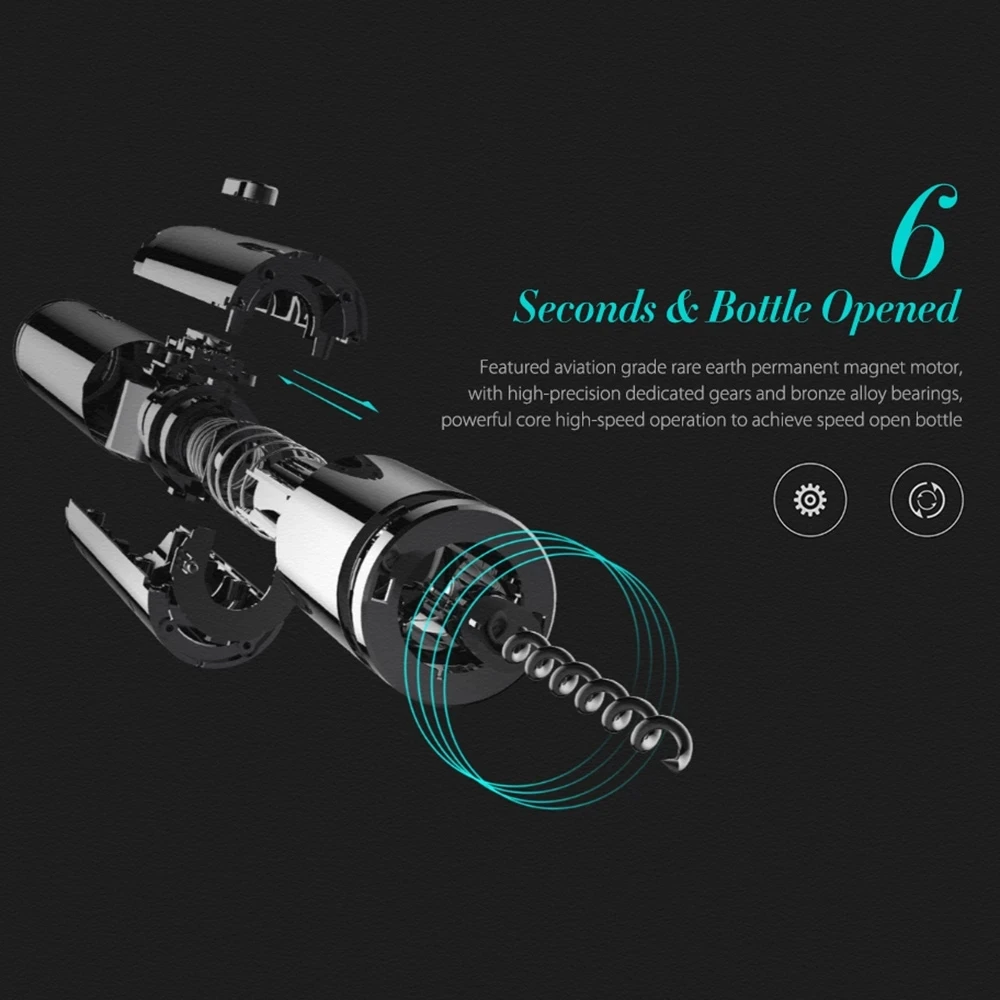 automatic bottle opener for red wine foil cutter electric red wine openers jar opener set kitchen accessories gadgets bottle ope free global shipping