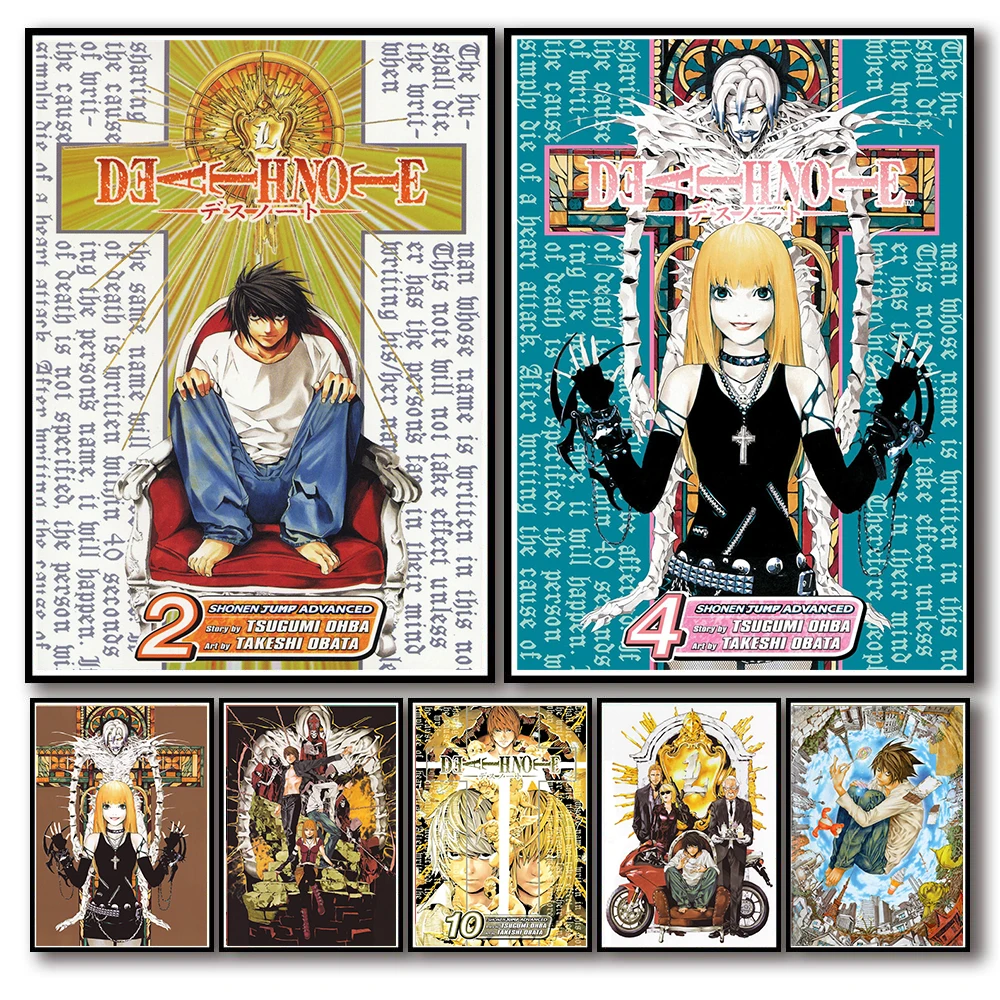 Плакаты из японского аниме Death Note эстетическая Картина на холсте настенное