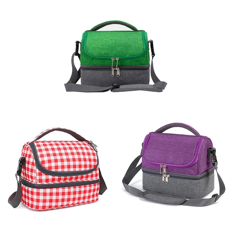 

Leakproof And Reusable Thermal Insulation Lunch Bags - Office Picnic, Hiking Beach Lunch Boxes, Adjustable Shoulder Straps, Suit