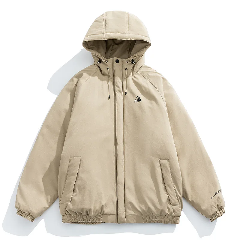 Women Mountaineering Outdoor Cotton Coat Winter Personality Street Thickened Warm Hooded Cotton Coats Loose Collar Overcoat