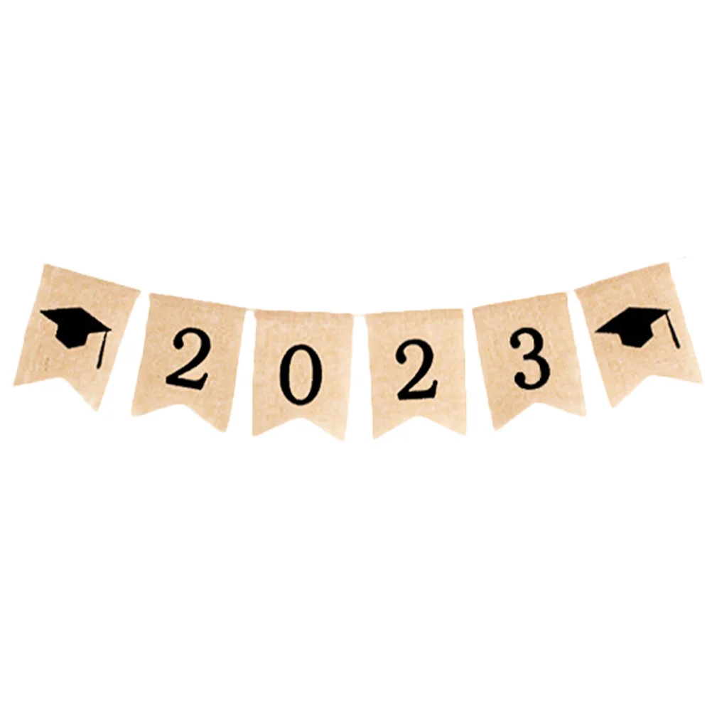 

Graduation Hat Banner Graduation Photo Props Graduation Banner Wreath Decor 2023 Swallowtail Flag Decorate Class 2023 Bunting