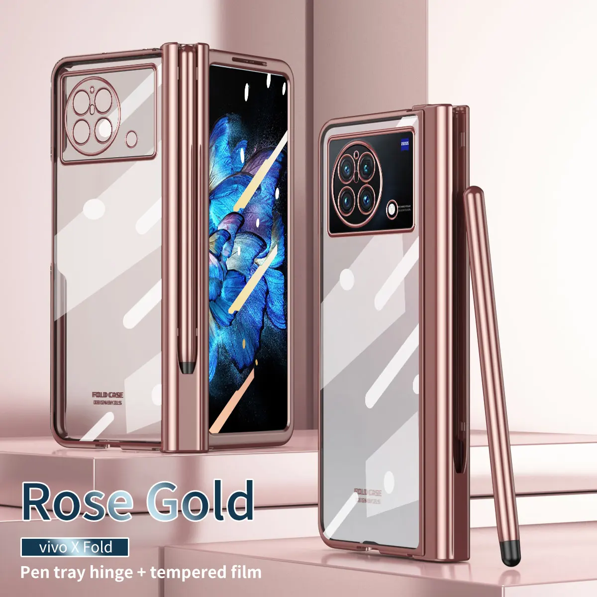 

Складной чехол с откидной крышкой на 2 и 3 откидных крышки, защитный чехол с S-держателем для ручки для Samsung Galaxy Z, складной защитный чехол с 2 от...