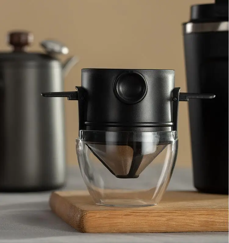 

Foldable Portable Coffee Filter Coffee Maker Stainless Steel Drip Coffee Tea Holder Reusable Paperless Pour Over Coffee Dripper