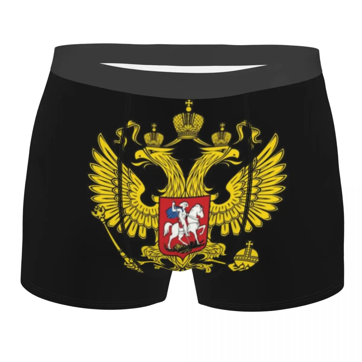 

Нижнее белье для мужчин, герб России под заказ, дышащие трусы-боксеры с эмблемой Российской Федерации