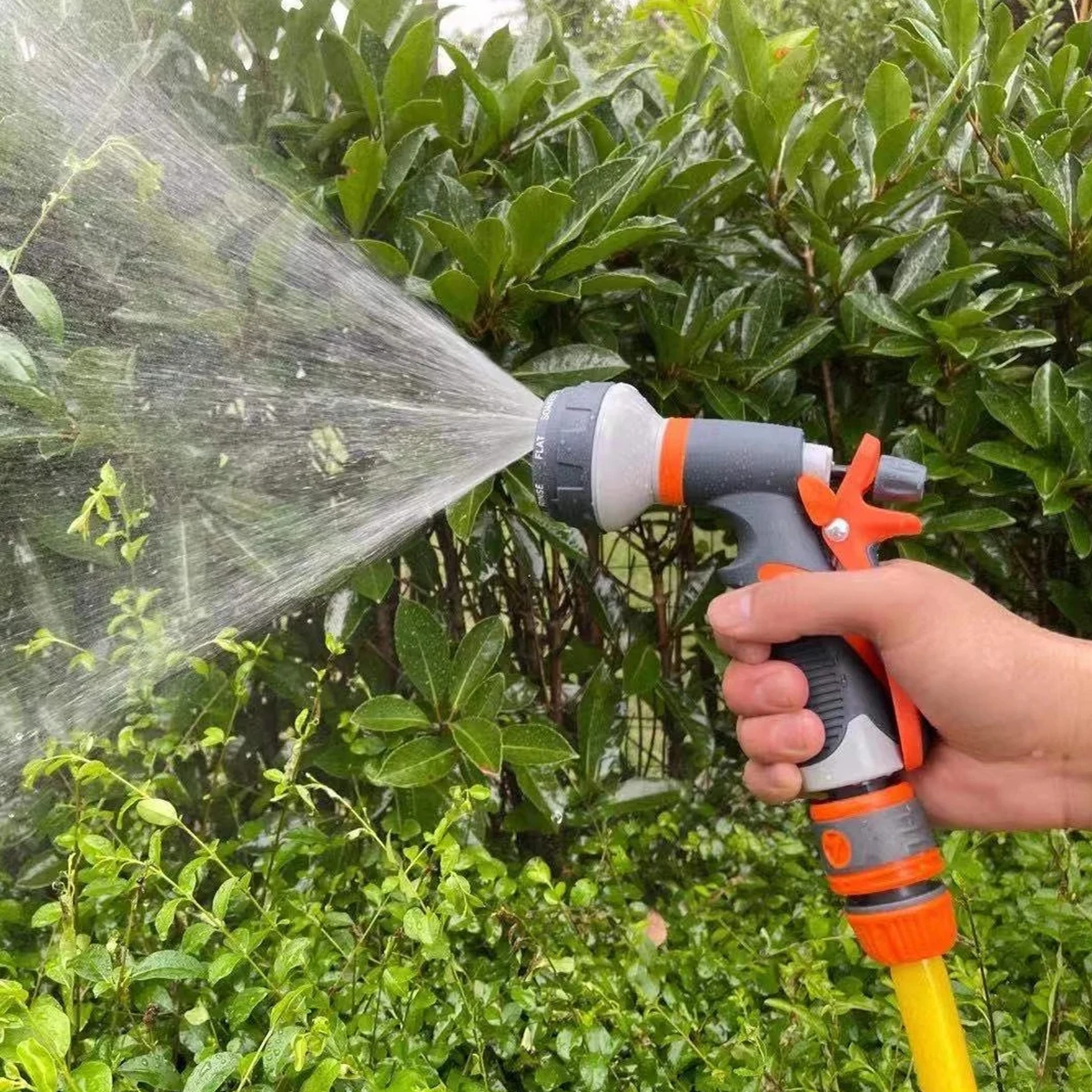 

Water Gun Hose Nozzle Plastic High Pressure Garden Hole Nozzle Car Washer Garden Watering Jet Spray with 8 Spray Mode Clean Tool