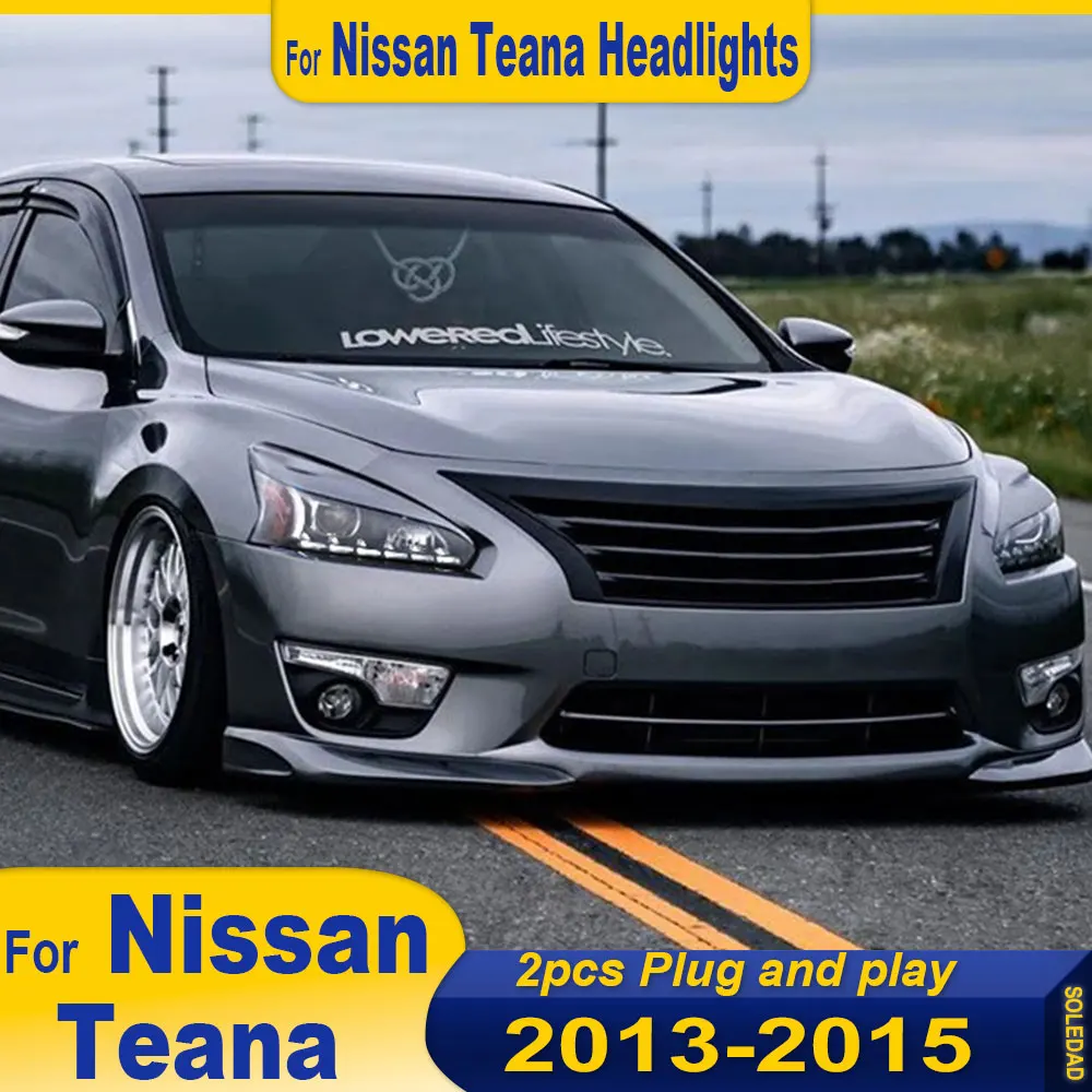 Фото Автомобильные фары в сборе для Nissan Teana, фары 2013 2014 2015, Altima, фара DRL, указатель поворота, проектор, аксессуары для линз №1