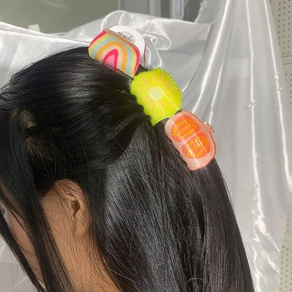 

Carrot Daily Lemon Daisy Watermelon Rainbow Barrettes Fruit Hair Claw Korean Style Hair Clip Women Hair Accessories