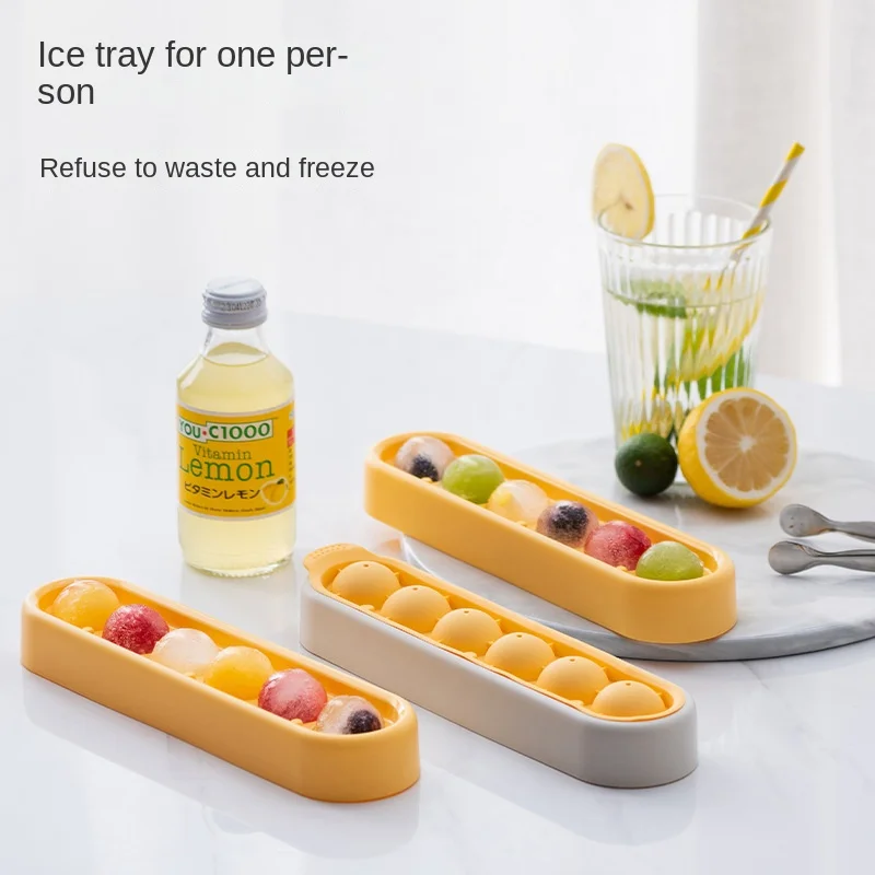 

New Creative Ice Cube Silicone Mold Home-made Frozen Ice Cube Storage Box Ice Maker with Lid Quick-frozen Ice-making Ice Cream