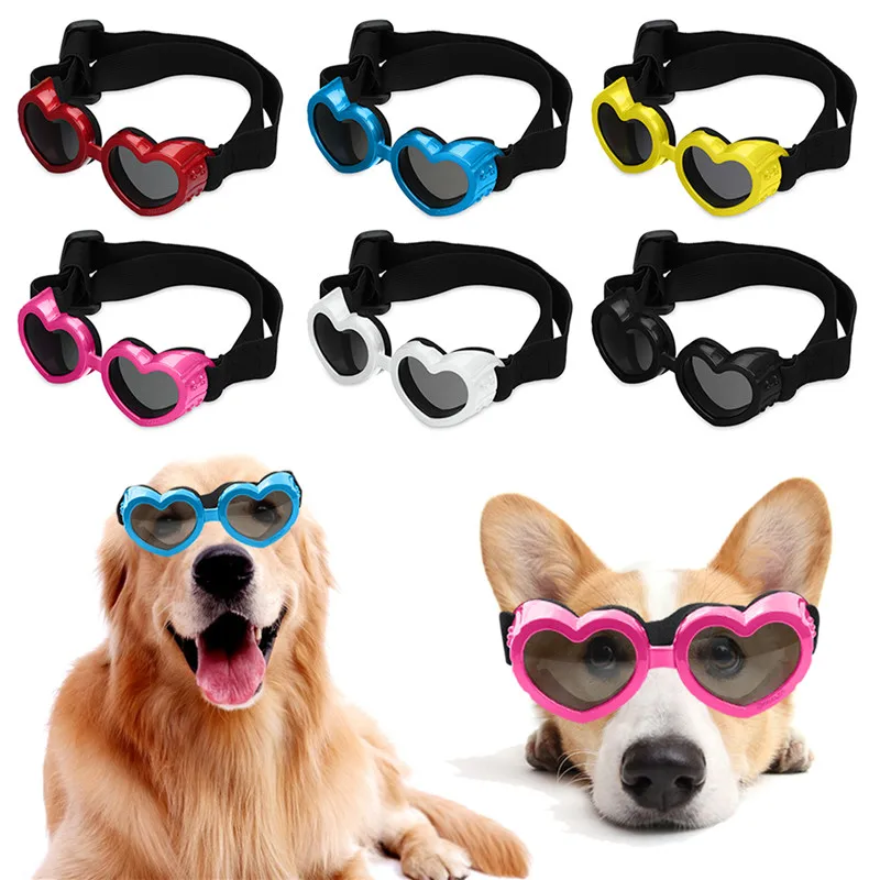 

Small Dog Christmas Decorations Sunglasses UV Protection Goggles Eye Wear Protection with Adjustable Strap Waterproof Pet Sungla
