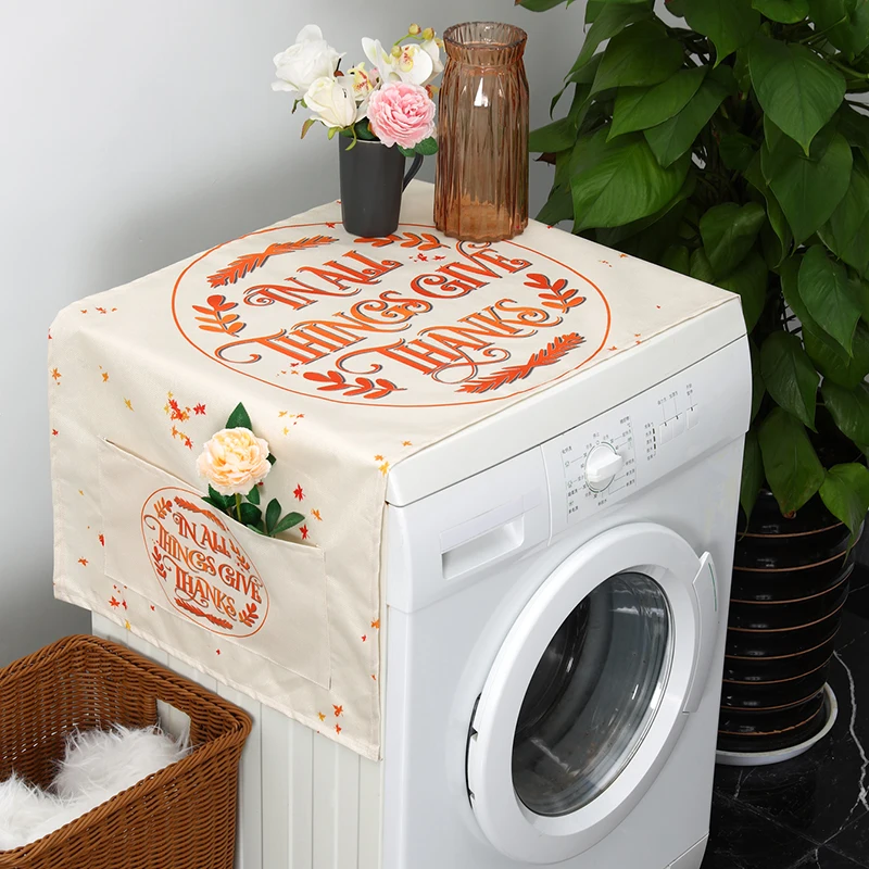 

Text Stamping Features Style Dust Cover Refrigerator Protective Cover Drum Washer Dust Cover Microwave Oven Dirt-resistant