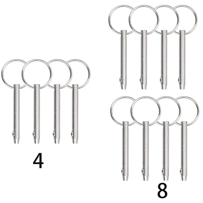 

Quick Release Pins Bimini Top Pins, Diameter 1/4In(6.3Mm),Overall Length 2.56Inch(65Mm),Marine 316 Stainless Steel