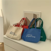 one shoulder canvas portable letter simple handbag tote bag large capacity womens shoulder bags shoulder handbag for woman