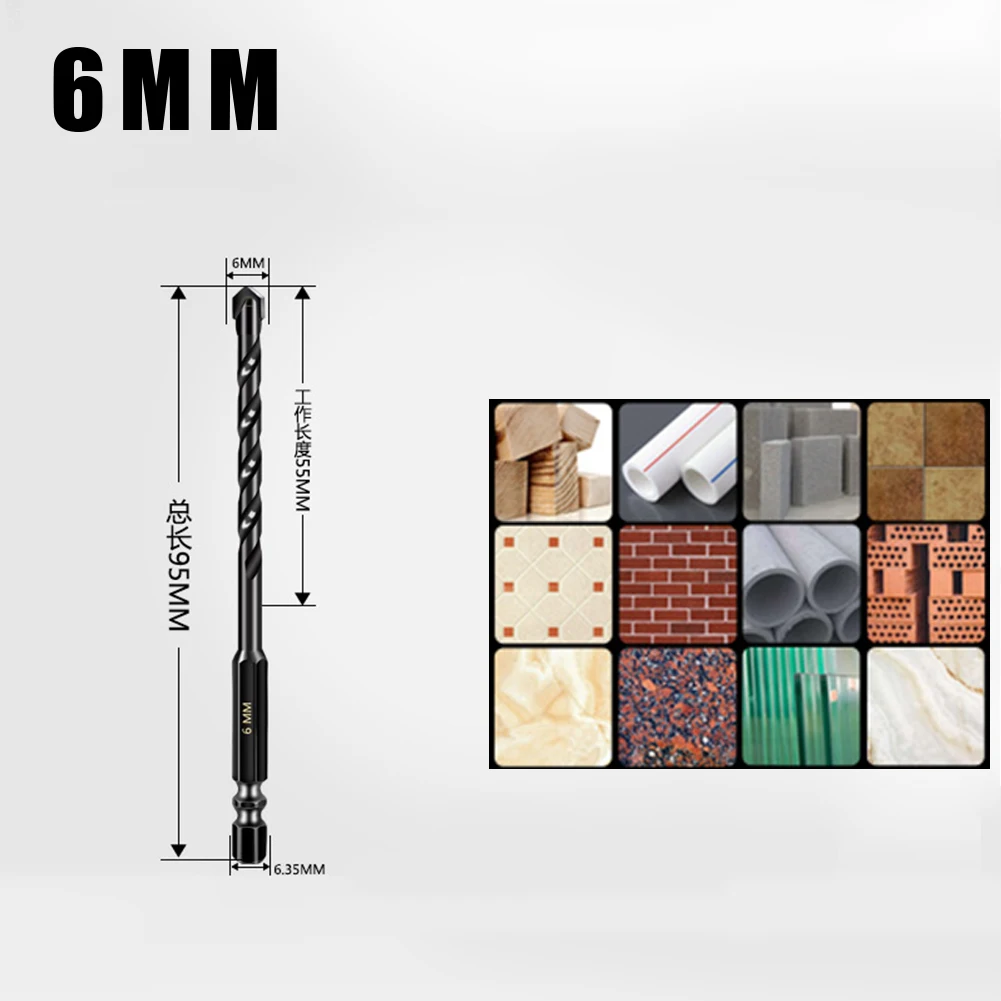 

10 Pcs Construction Drill Bit Multi-functional Bits Set For Tile Glass Ceramic Marble Cutting Drilling Tools Accessories