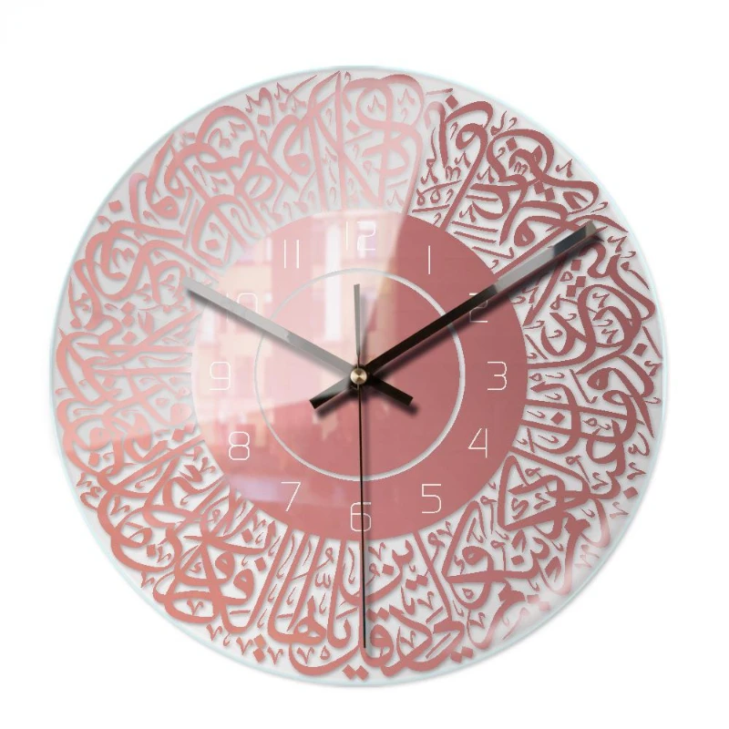 

30cm Living Room Acrylic Wall Clock Ramadan 3D Mirror Wall Clock Dining Room Hanging Creative Wall Watch Digital Wall Clock Home