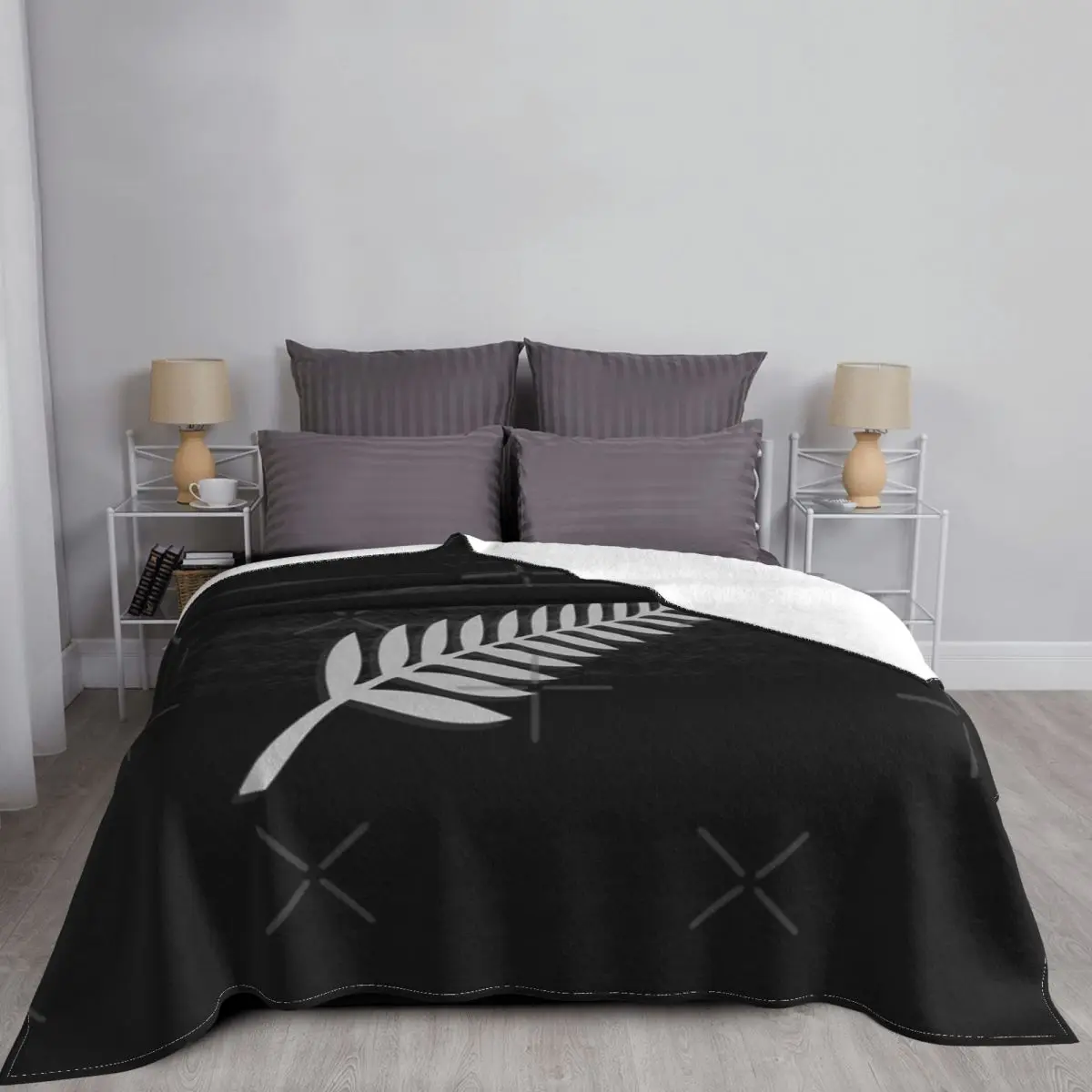 Новая Зеландия NZ киви Черный Серебряный папоротник эмблема спортивный веер