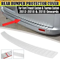 New Car Rear Outer Bumper Protector Trim Trunk Door Sill Scuff Cover Plate For Ford Transit Custom & Tourneo Custom 2012-2018