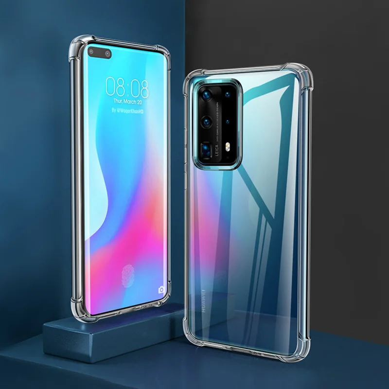 Coque Airbag Silicone Phone Case for Huawei P40 P50 Pro Plus Lite E Funda P40lite 5G P40pro P50E Soft Shockproof Ultrathin Cover