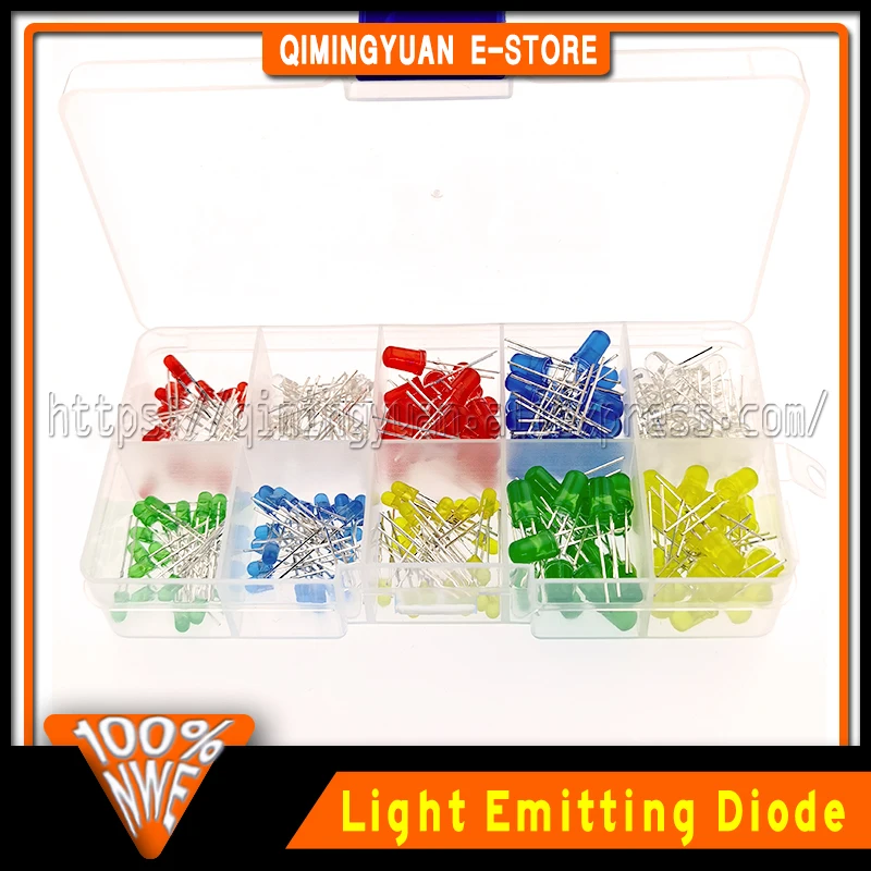 Набор светодиодов QIMIWON 3 мм 5 смешанные цвета |