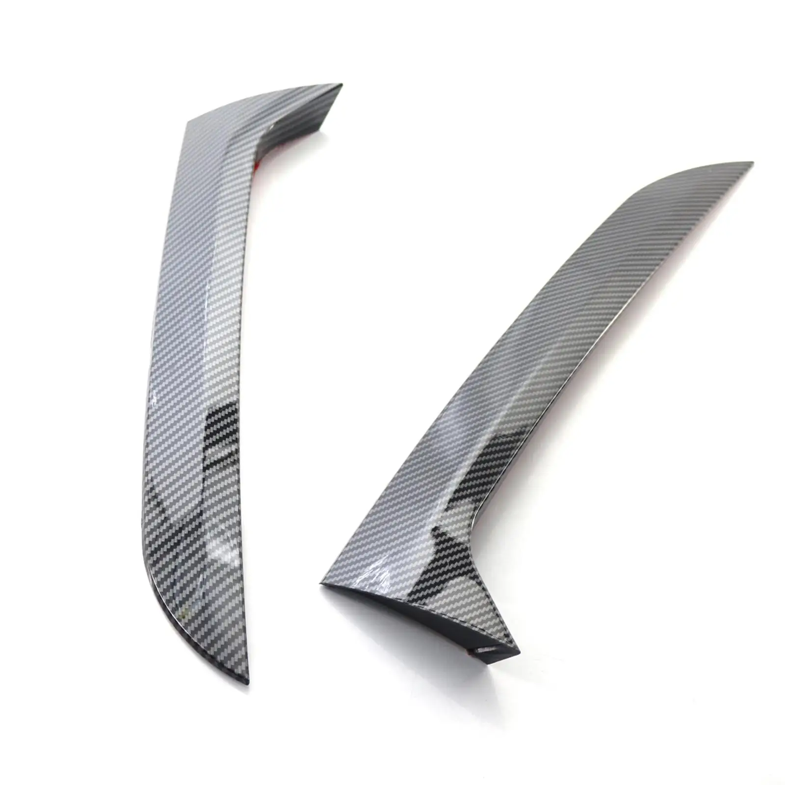 

2 Pieces Rear Window Spoiler Side Trim Automobile Replaces Accessories Spare Parts Durable Carbon Fiber Pattern