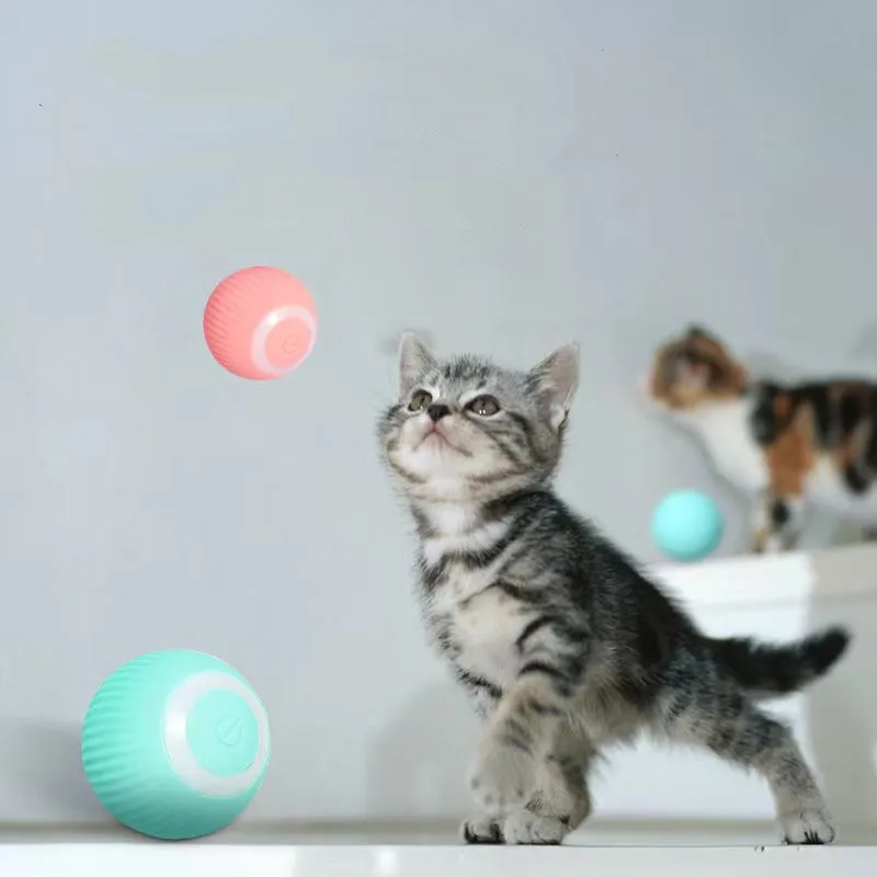 

Electric Cat Ball Toys Automatic Rolling Smart Cat Toys Interactive for Cats Training Self-moving Kitten Toys for Indoor Playing