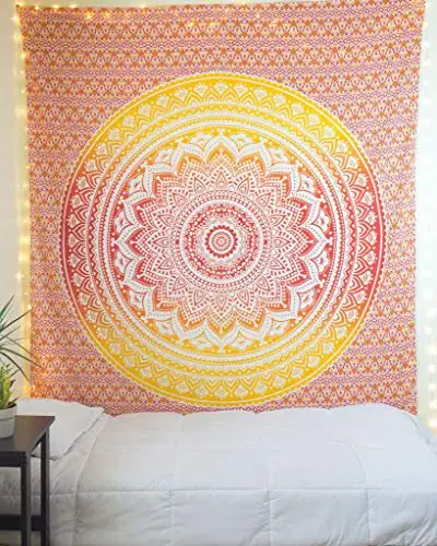 Wall Tapestry for Bedroom Aesthetic Hippie Boho Indie Bohemian Mandala India Decor |