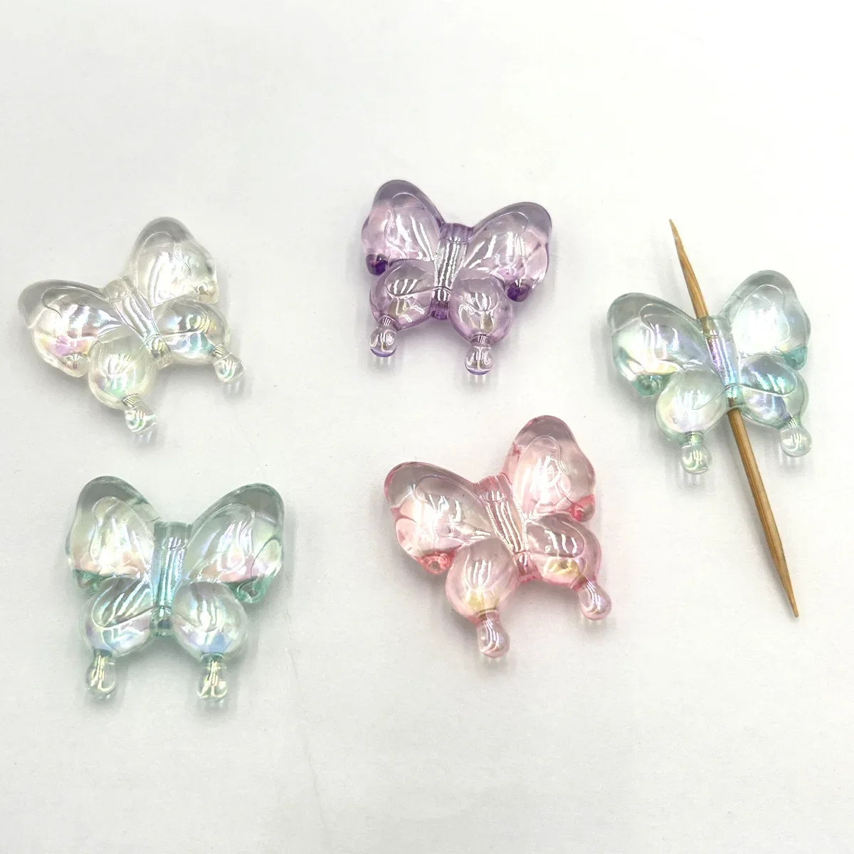 29*29 мм цветной акриловый прозрачный толстый бабочка с УФ-покрытием 3D дисплей