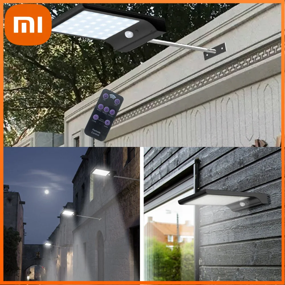 

Уличный светильник Xiaomi на солнечной батарее, 48 светодиодов, Пассивный инфракрасный датчик движения с дистанционным управлением, 2700K-6000K, ули...