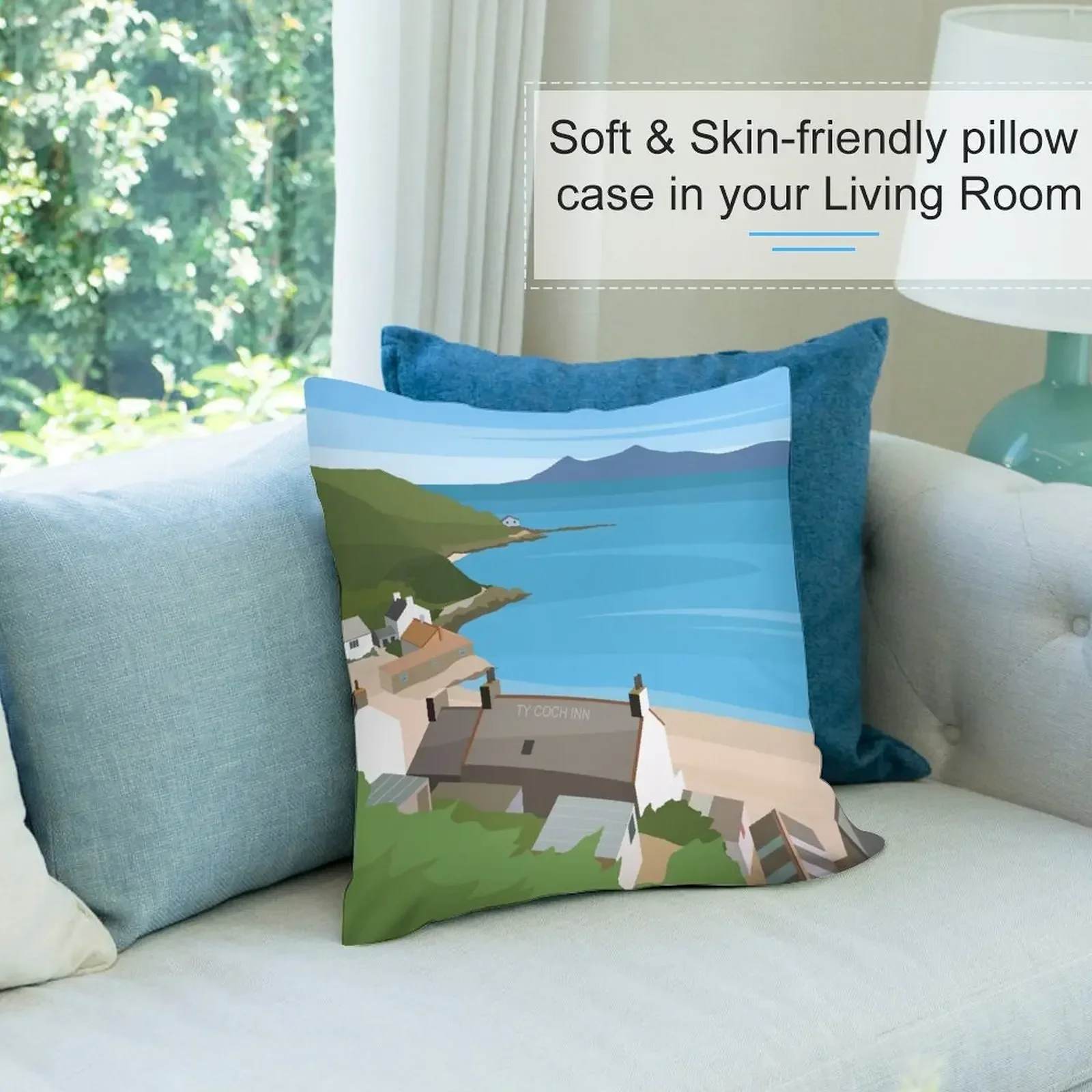 Morfa Ne Fisk Llyn Peninsula - Северная Уэльс Декоративная подушка на заказ Фото декоративная