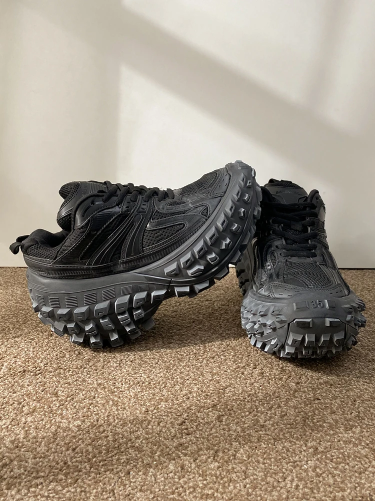 

Luxury Brand Women Lace-Up Sneakers Thick Bottom Comfortable Platform Shoes Ladies Outdoors Casual Shoes Couple Vulcanized Shoes
