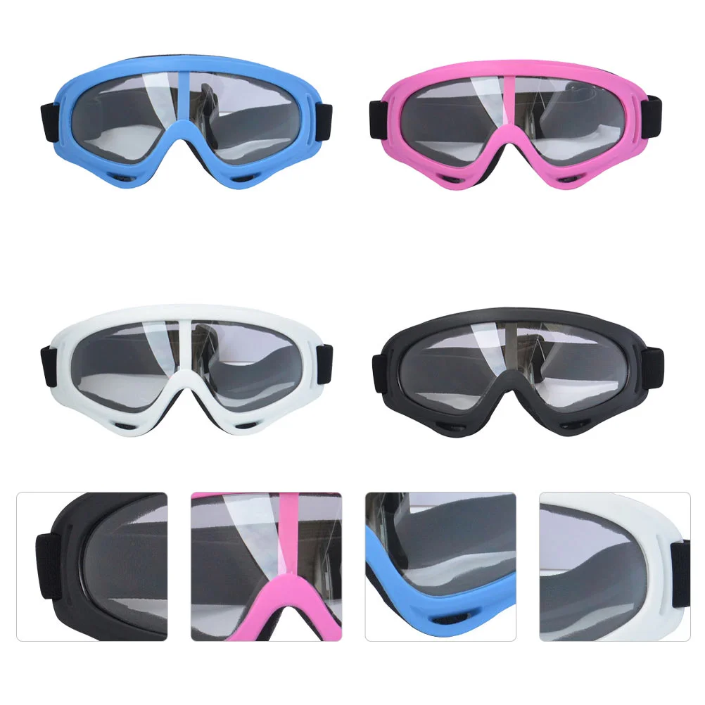 

4pcs Anti-Fog Unisex Wind-proof Premium Skiing Glasses Sports Goggles