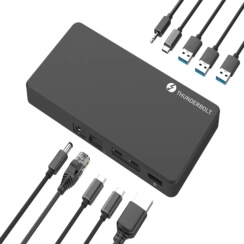 Многопортовая алюминиевая док-станция Thunderbolt3 10 в 1 USB4.0 + корпус PCE NVME M.2 SSD Thunderbolt 3