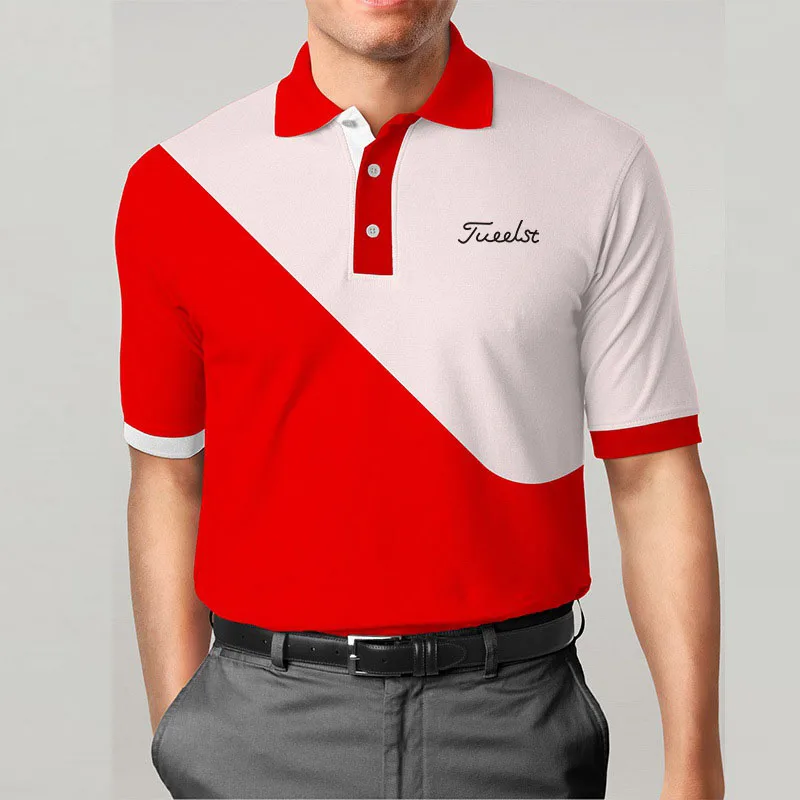 Американский бренд мужские рубашки для гольфа с коротким рукавом спортивная