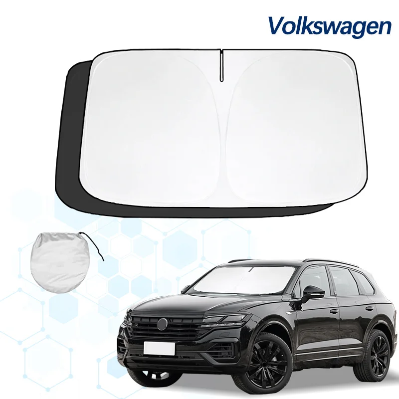 

Солнцезащитный козырек на лобовое стекло автомобиля, складной солнцезащитный козырек, защитные блоки УФ-лучей для VW Touareg 7L 7P V6, летние аксессуары для автомобиля