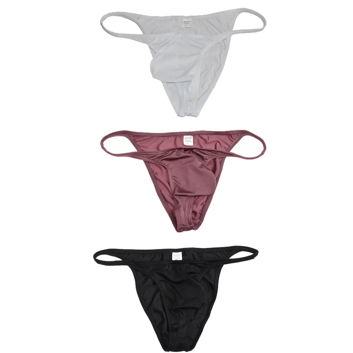 Жевательные мужские ультратонкие Трусы-танга в виде полублестящего кармана