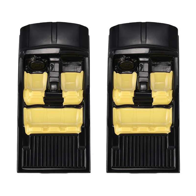 

2 шт. украшение салона автомобиля RC для 1/10 Axial SCX10 II 90046 90047 Traxxas TRX4 Корпус кузова автомобиля, черный