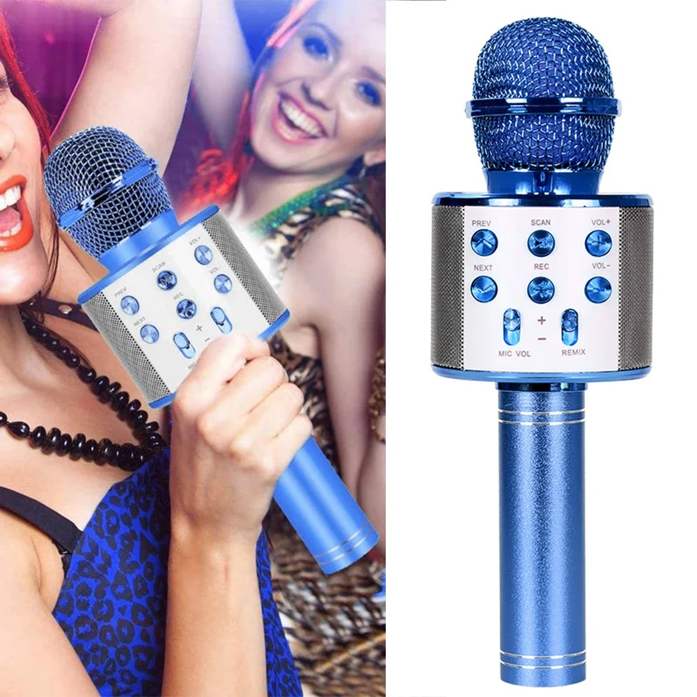 Портативный беспроводной караоке USB-микрофон с изменением голоса для
