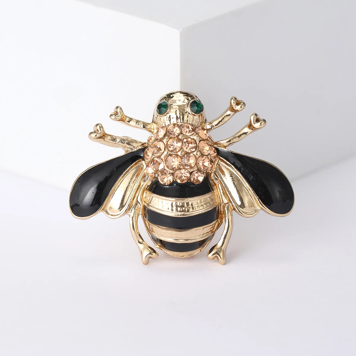 Эмаль Стразы Пчела Броши Для Женщин Унисекс Насекомых Булавки 2-цветные