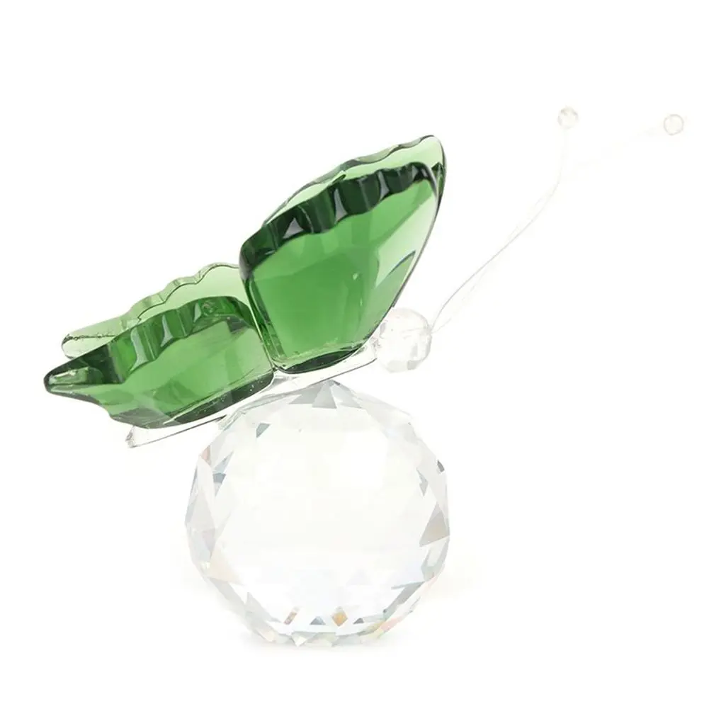 

Ornament Flying Butterfly Tabletop Wedding Decor Collection Craft Crystal Figurine Glass Ornament Homes Decoration Gifts