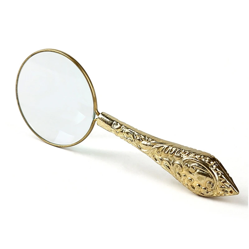 

Magnifying Glass 4X Handheld Magnifier with Large Glass Lens & Metal Handle Magnifying Glasses for Reading Close Work 85WC