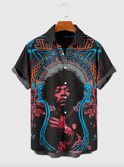

Molilulu MEN'S JIMI HENDRIX рубашка с коротким рукавом