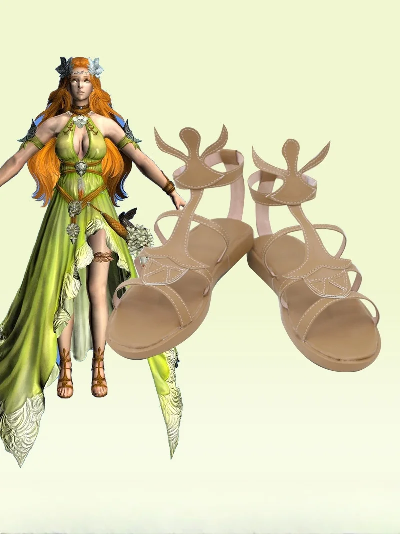 Игра Final Fantasy FF14 Nophica Обувь для косплея Сапоги на заказ Аксессуары Хэллоуина по