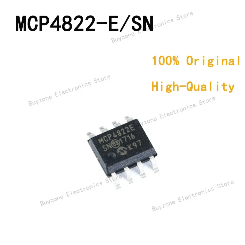 

5PCS/LOT 100% original quality MCP4822-E/SN MCP4822E Dual 12-bit DAC with SPI interace and internal Vref